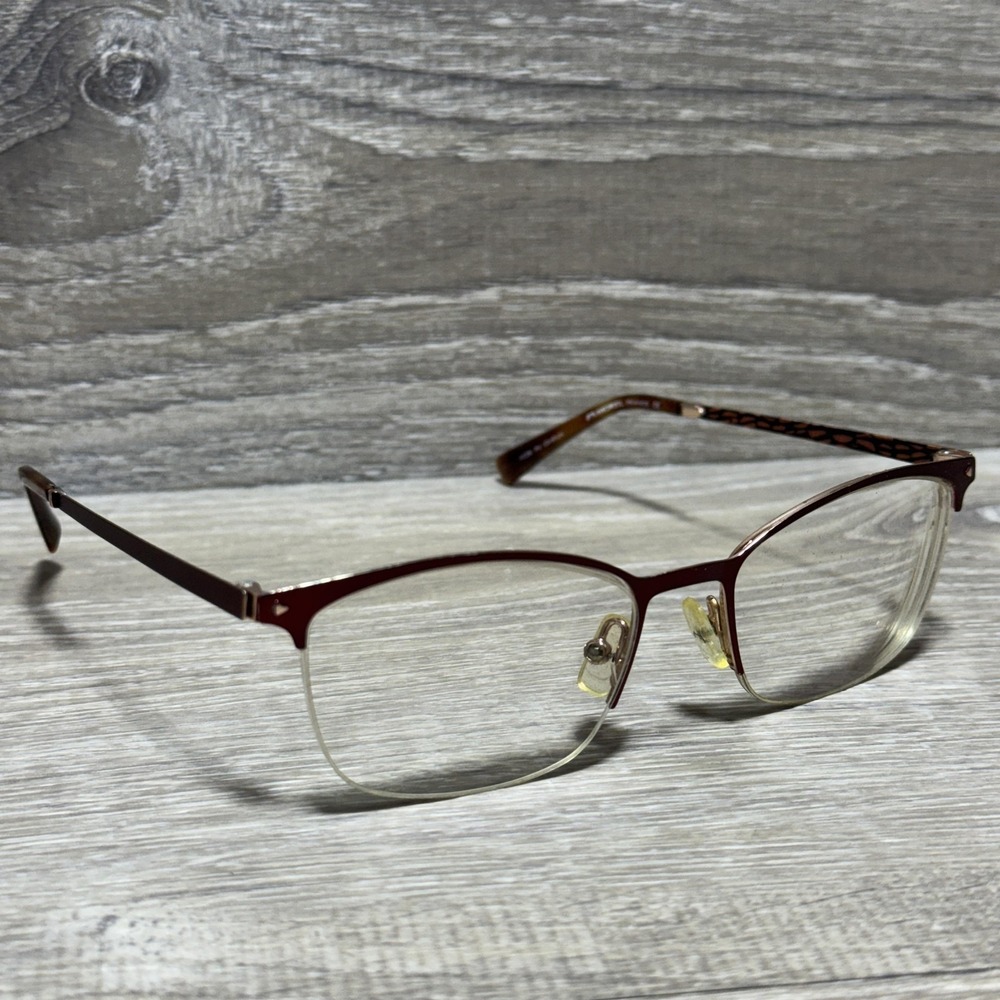 Morel France Eyeglasses 40075N RP04‎ 52-17-135 Brown Semi-Rimless Frame Glasses